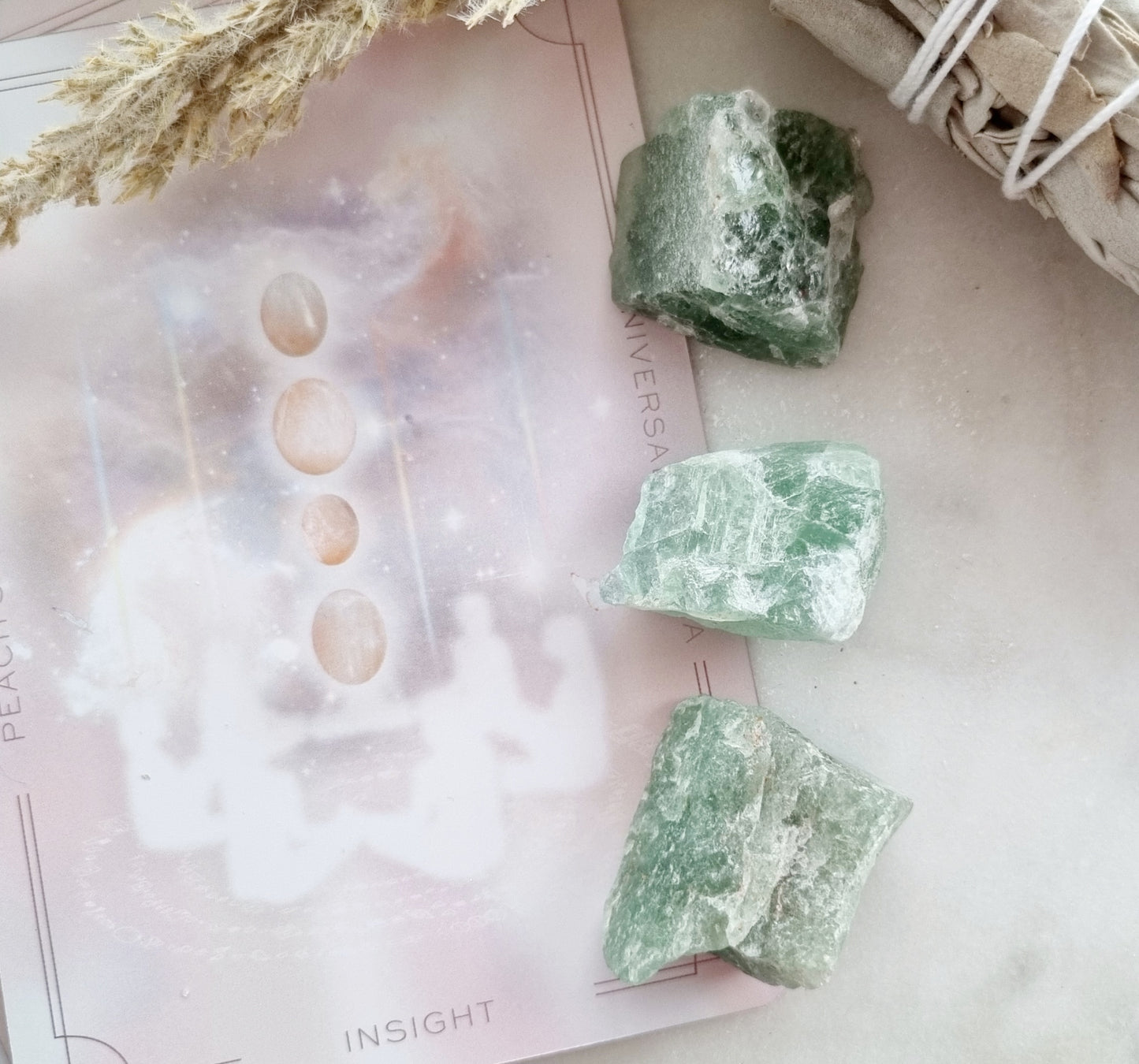 RAW GREEN FLUORITE ♡