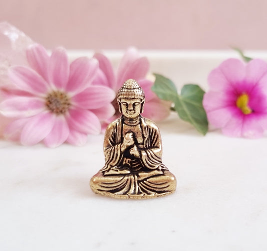 BUDDHA FIGUR MÄSSING ♡